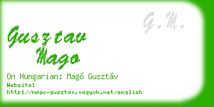 gusztav mago business card